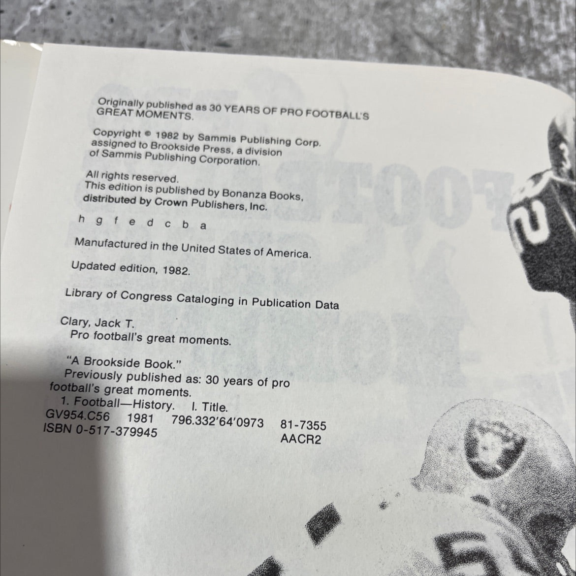 namath 12 pro football's great moments book, by Jack Clary, 1982 Hardcover image 3