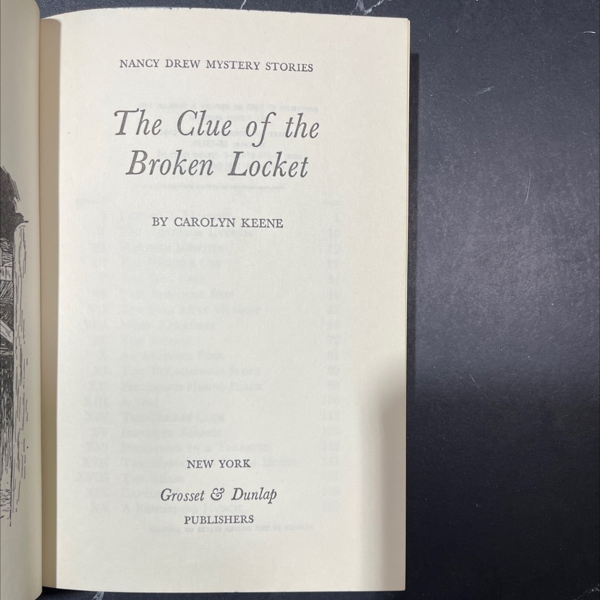 nancy drew mystery stories the clue of the broken locket book, by carolyn keene, 1965 Hardcover image 2