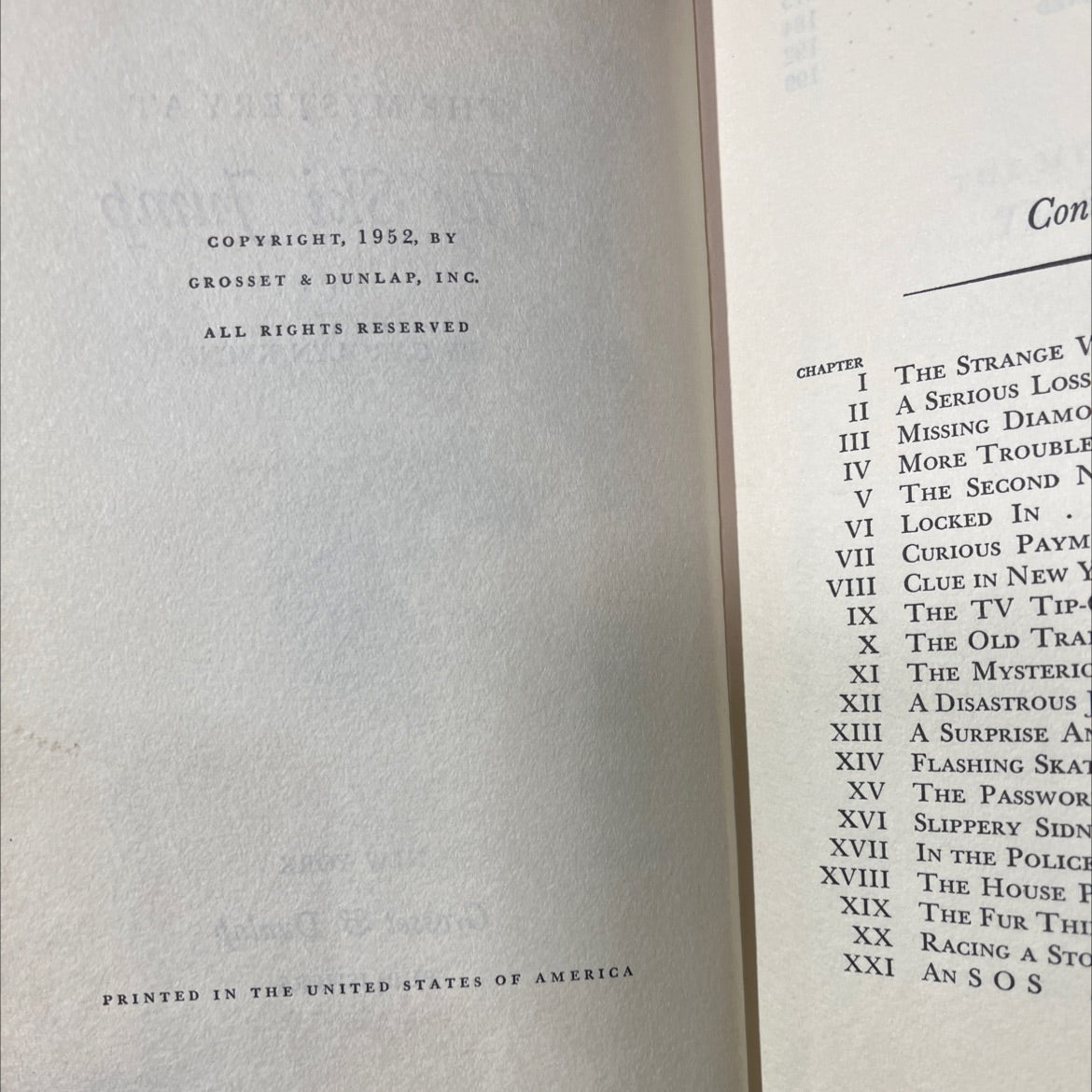 nancy drew mystery stories the mystery at the ski jump book, by carolyn keene, 1952 Hardcover image 3