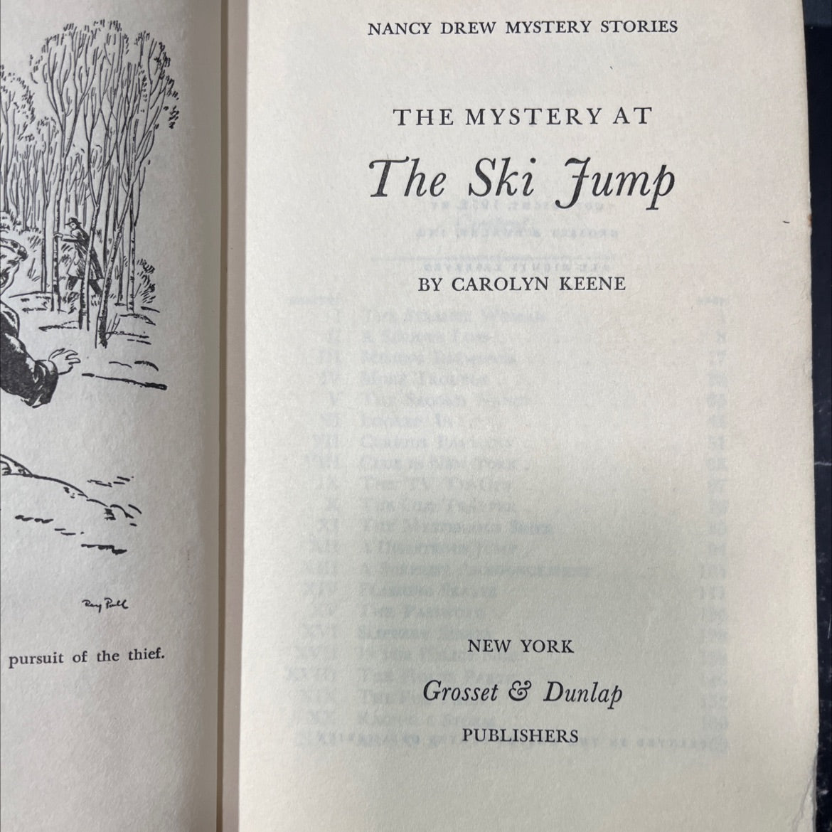 nancy drew mystery stories the mystery at the ski jump book, by carolyn keene, 1952 Hardcover image 2