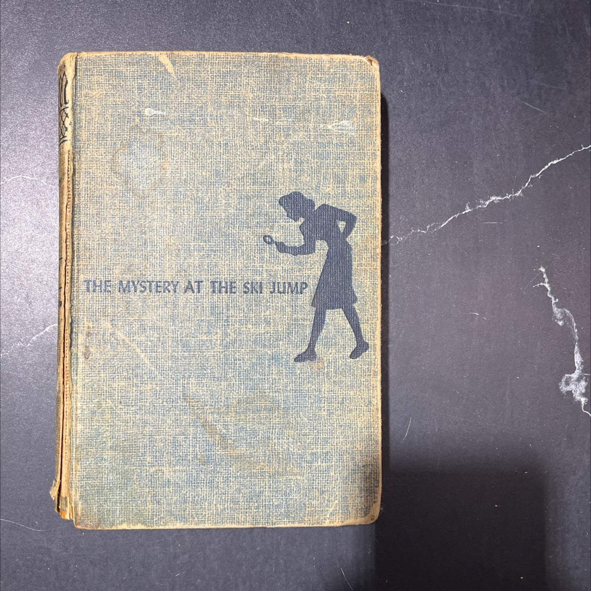 nancy drew mystery stories the mystery at the ski jump book, by carolyn keene, 1952 Hardcover image 1