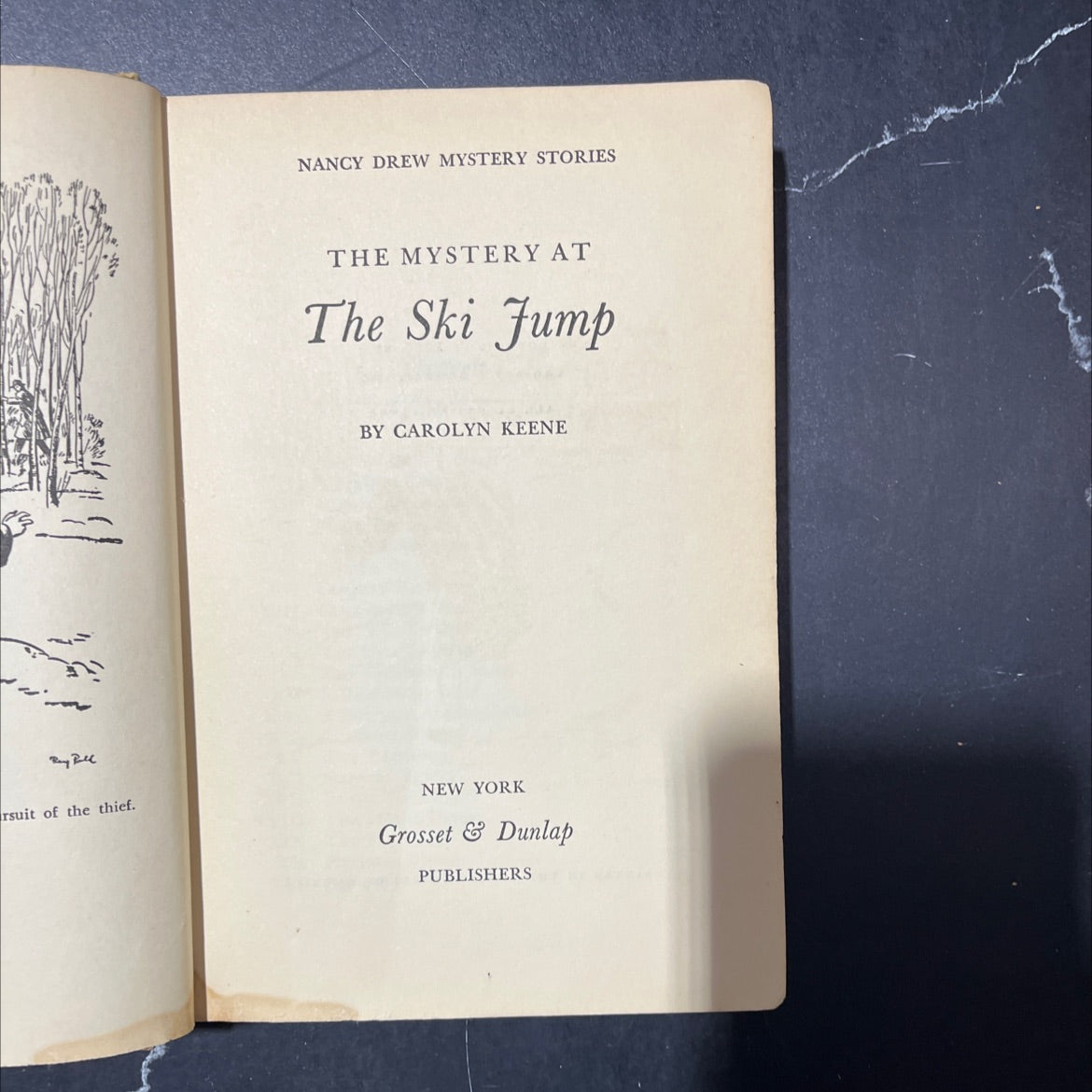 nancy drew mystery stories the mystery at the ski jump book, by carolyn keene, 1952 Hardcover image 2