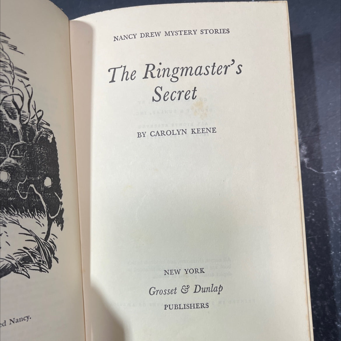 nancy drew mystery stories the ringmaster's secret book, by carolyn keene, 1953 Hardcover image 2