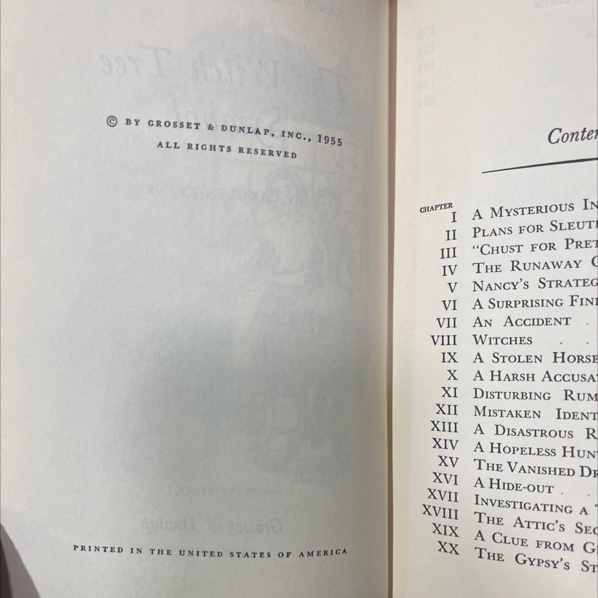 nancy drew mystery stories the witch tree symbol book, by carolyn keene, 1955 Hardcover image 3