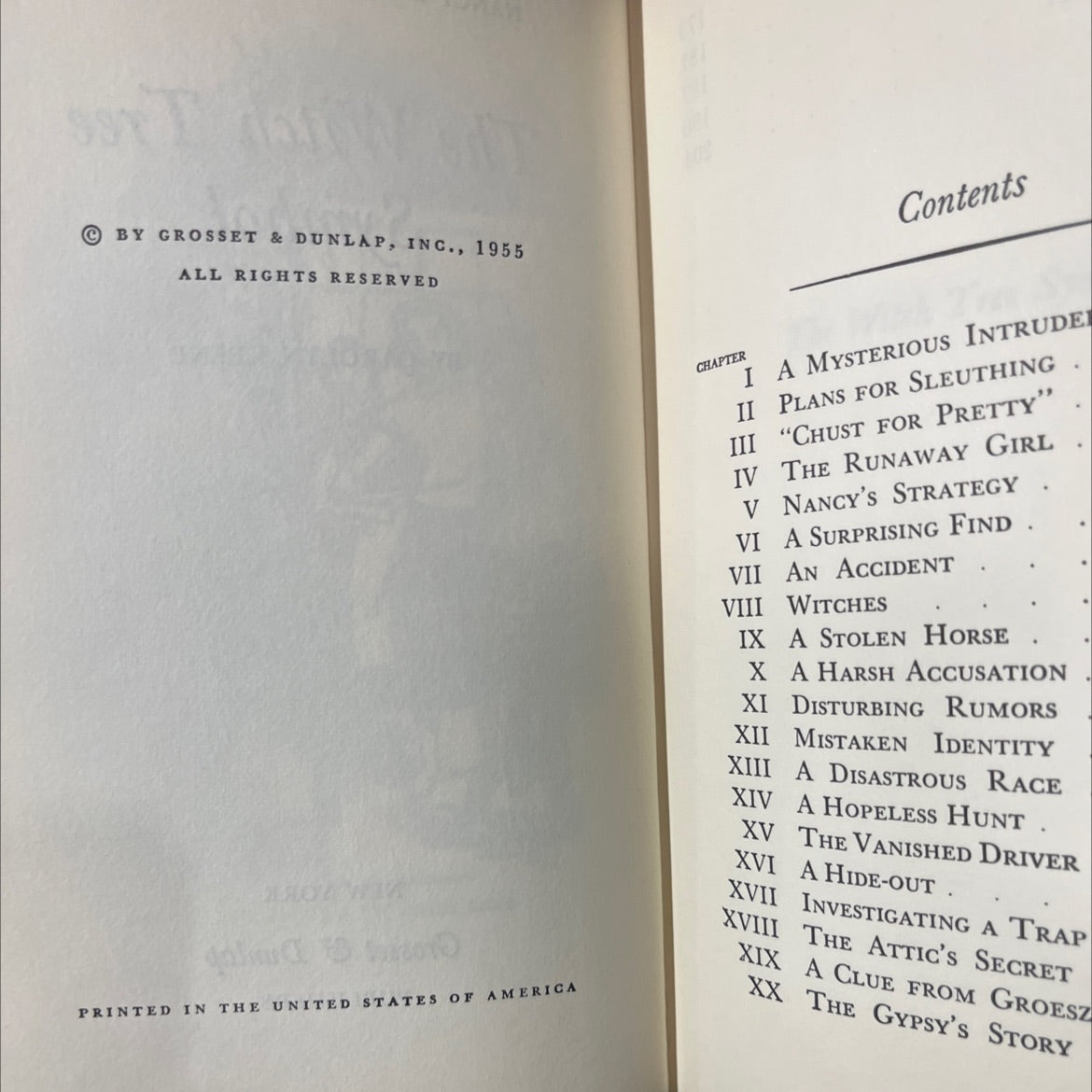 nancy drew mystery stories the witch tree symbol book, by carolyn keene, 1955 Hardcover image 3