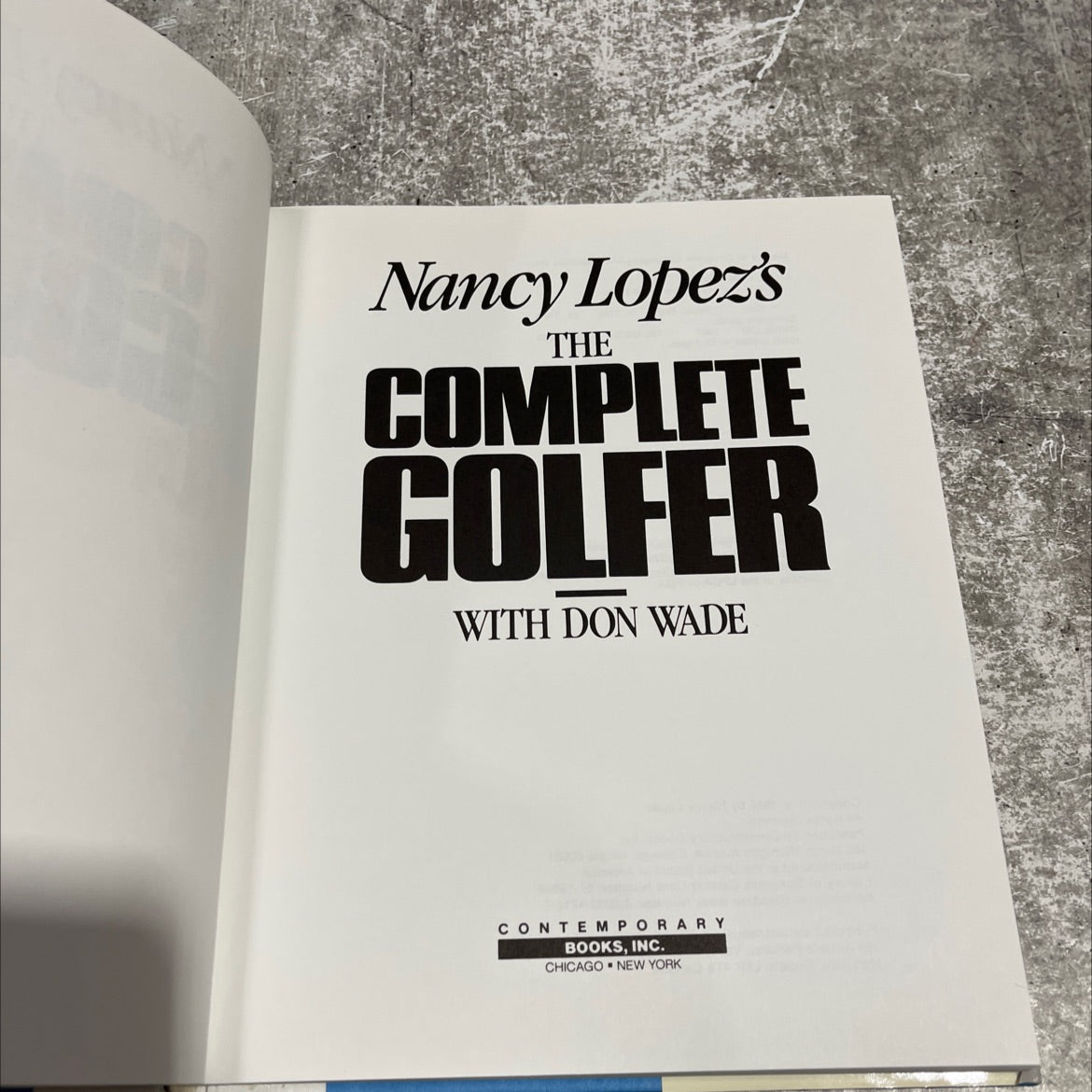nancy lopez's the complete golfer book, by nancy lopez, 1987 Hardcover image 2