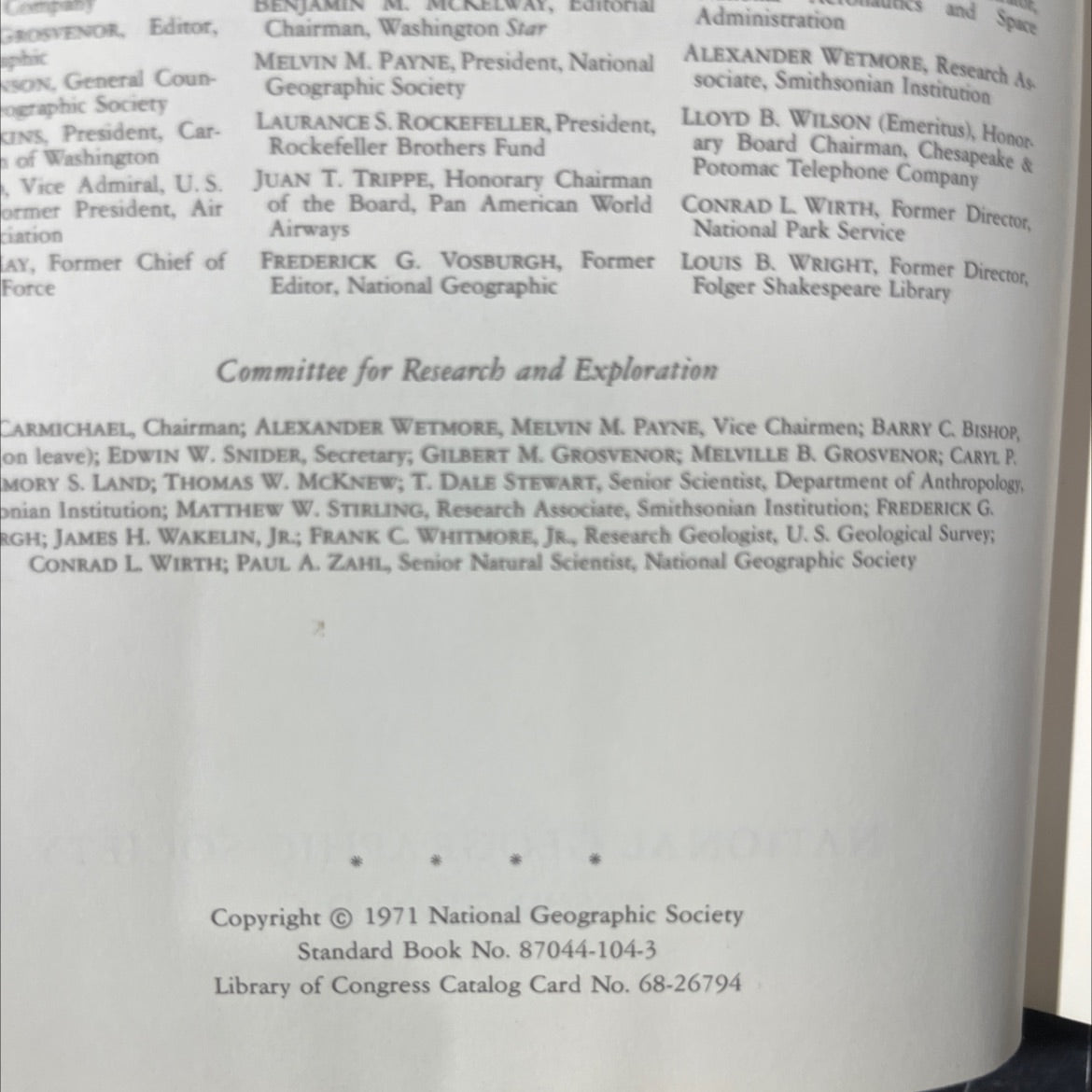 national geographic society research reports book, by Paul H. Oehser, 1971 Hardcover image 3