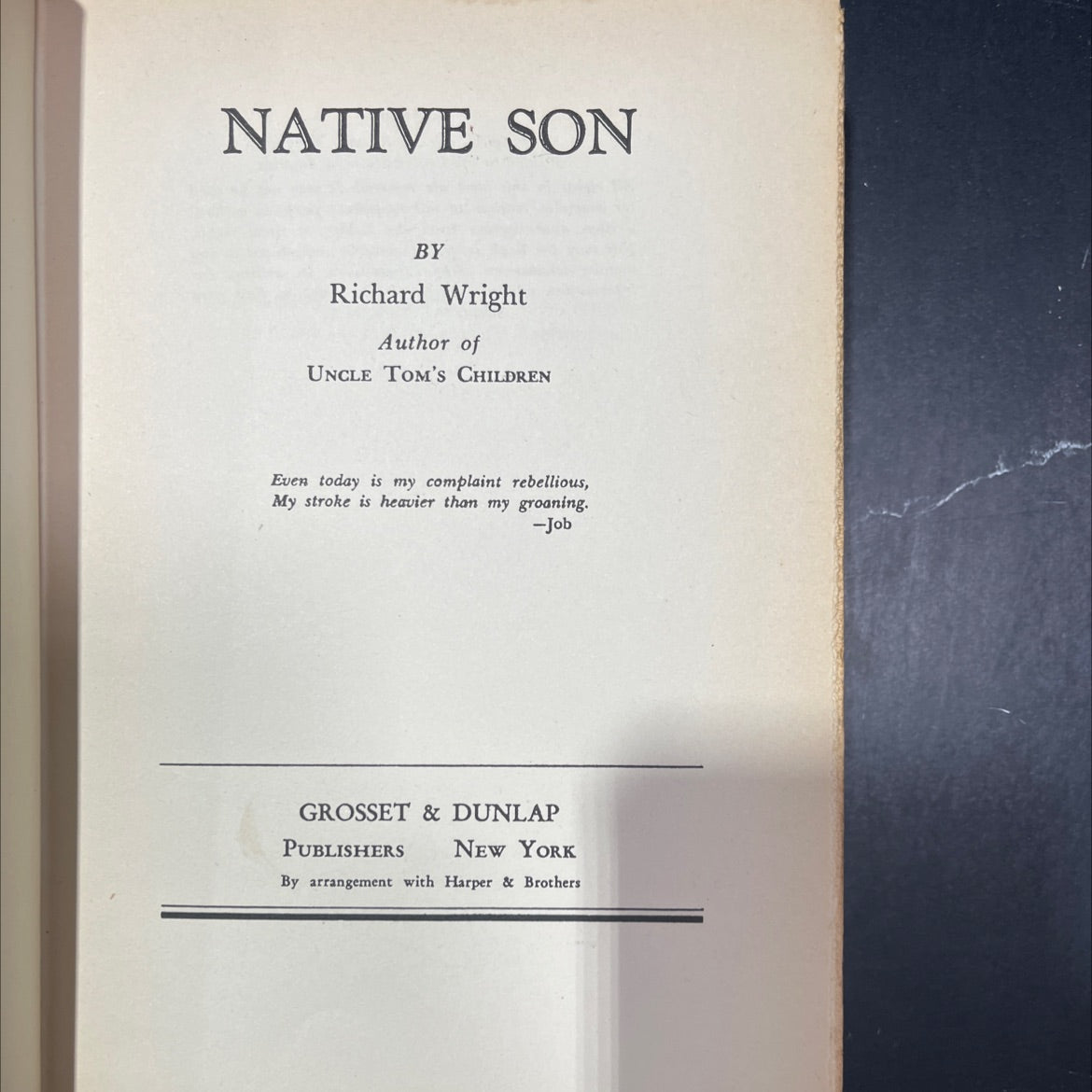 native son book, by Richard Wright, 1940 Hardcover image 2