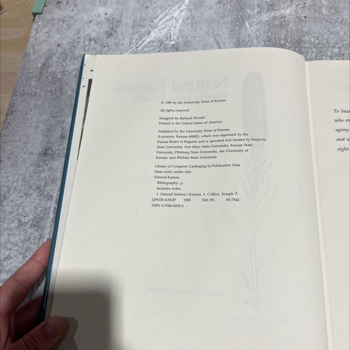 natural kansas book, by Joseph T. Collins, 1985 Hardcover image 3