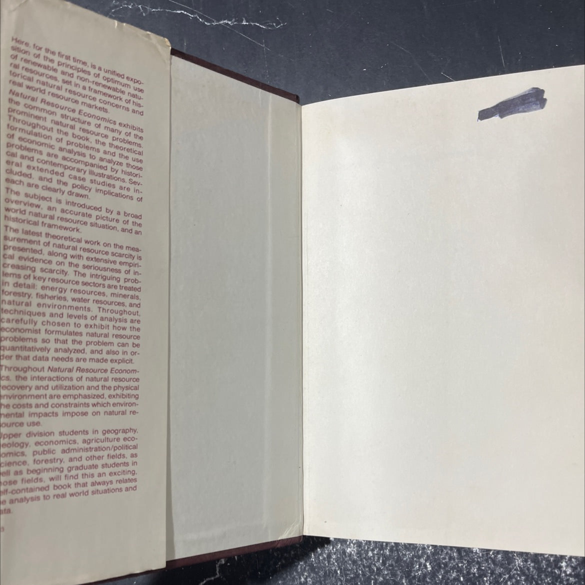 natural resource economics issues analysis and policy book, by charles w. howe, 1979 Hardcover image 4