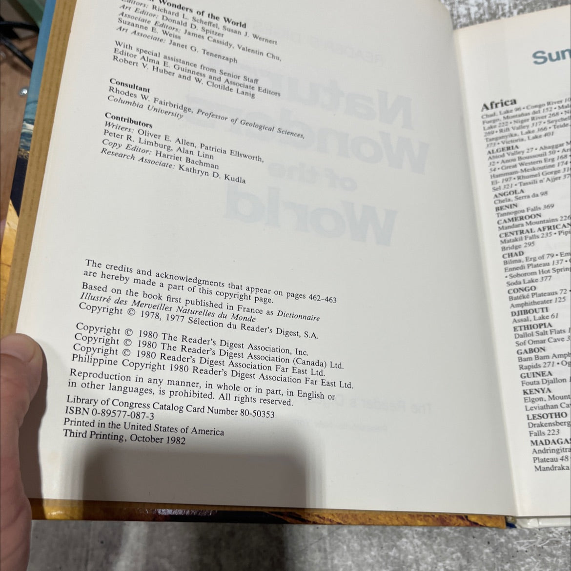 natural wonders of the world book, by Richard L. Scheffel, Susan J. Wernert, 1980 Hardcover image 3