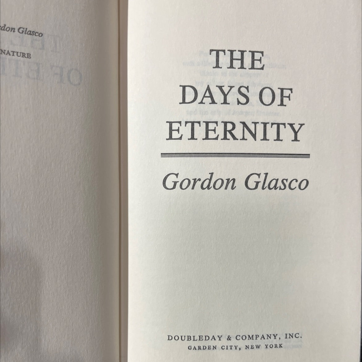 nature te ho the days of eternity book, by gordon glasco, 1983 Hardcover image 2