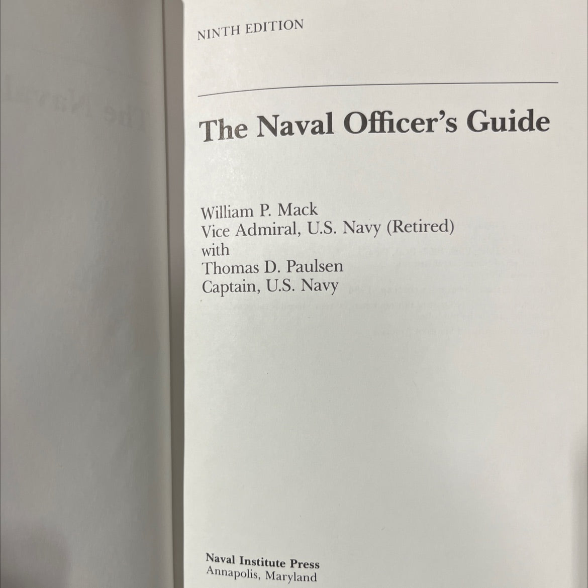 naval officer's guide book, by william p. mack, thomas d. paulsen, 1986 Hardcover image 2