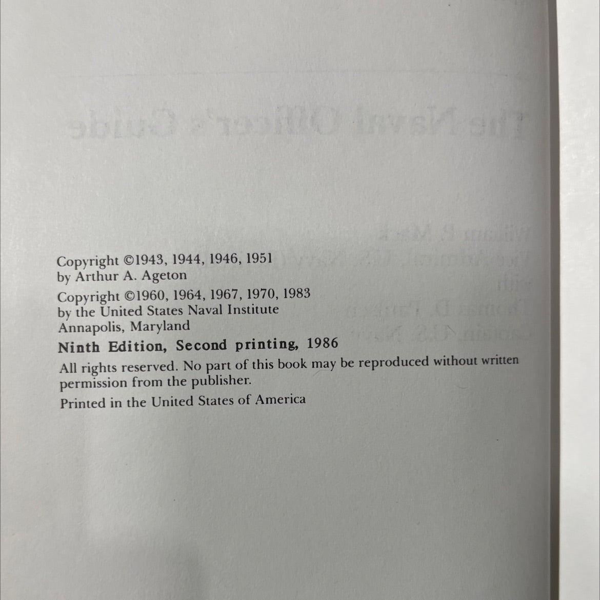 naval officer's guide book, by william p. mack, thomas d. paulsen, 1986 Hardcover image 3