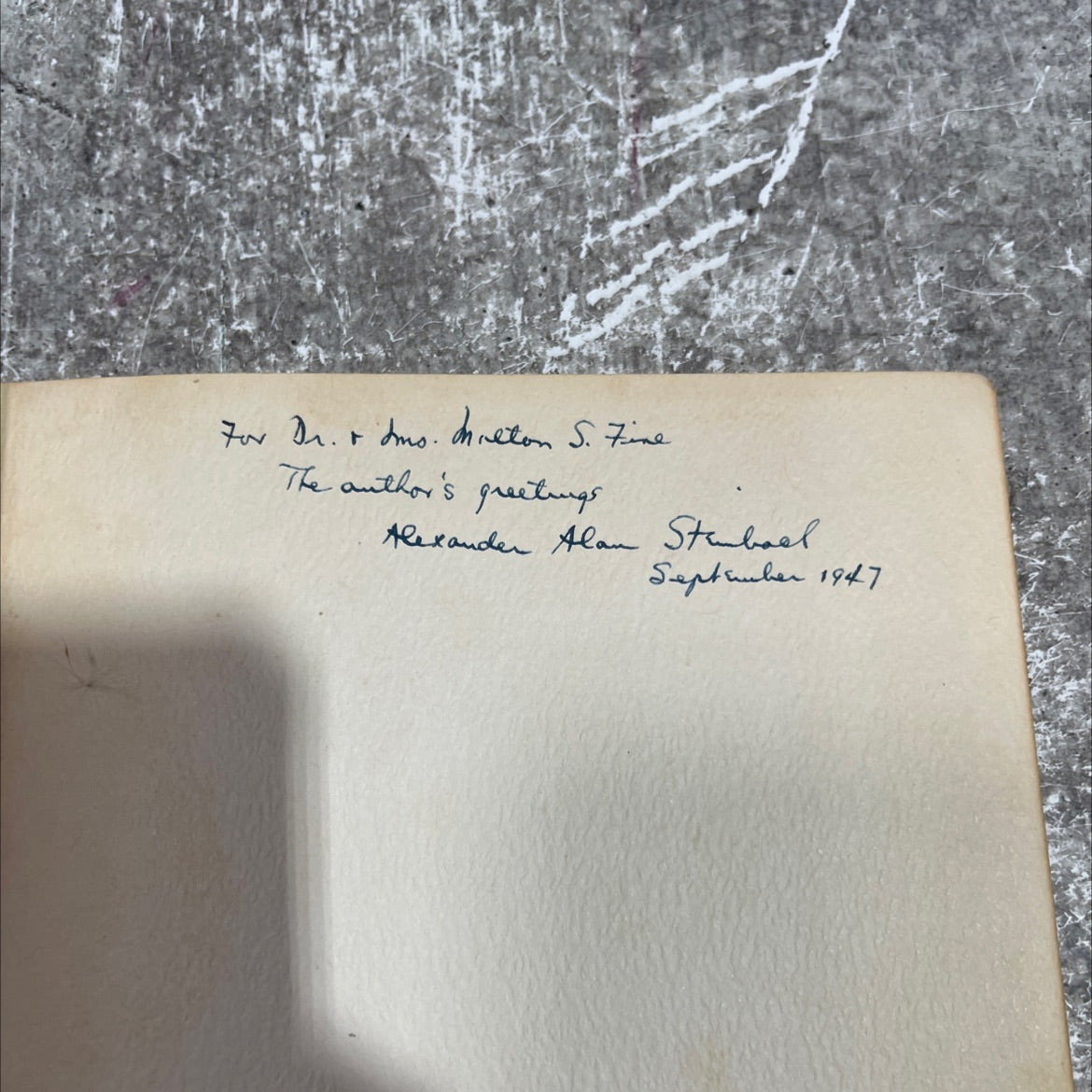 SIGNED nbach in search of the permanent and other essays book, by alexander alan steinbach, 1946 Hardcover, First image 4