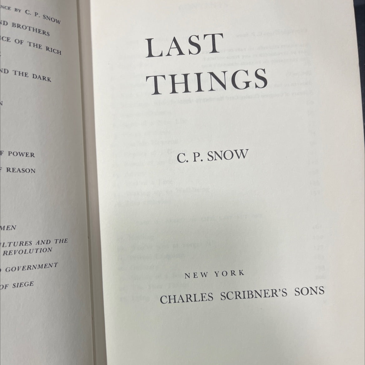 nce by c. p. snow book, by c. p. snow, 1970 Hardcover image 2