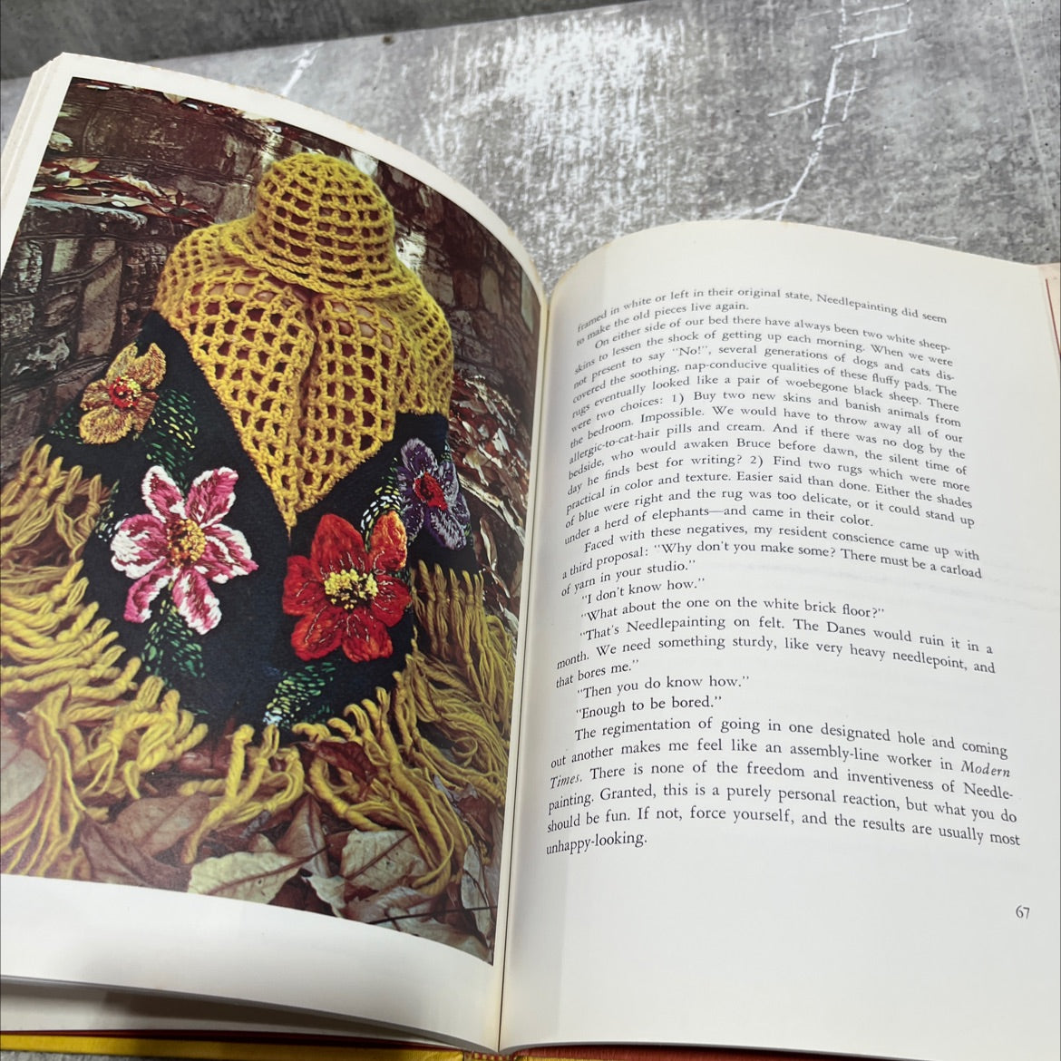 needlepainting a garden of stitches book, by Eszter Haraszty and Bruce David Colen, 1974 Hardcover image 4