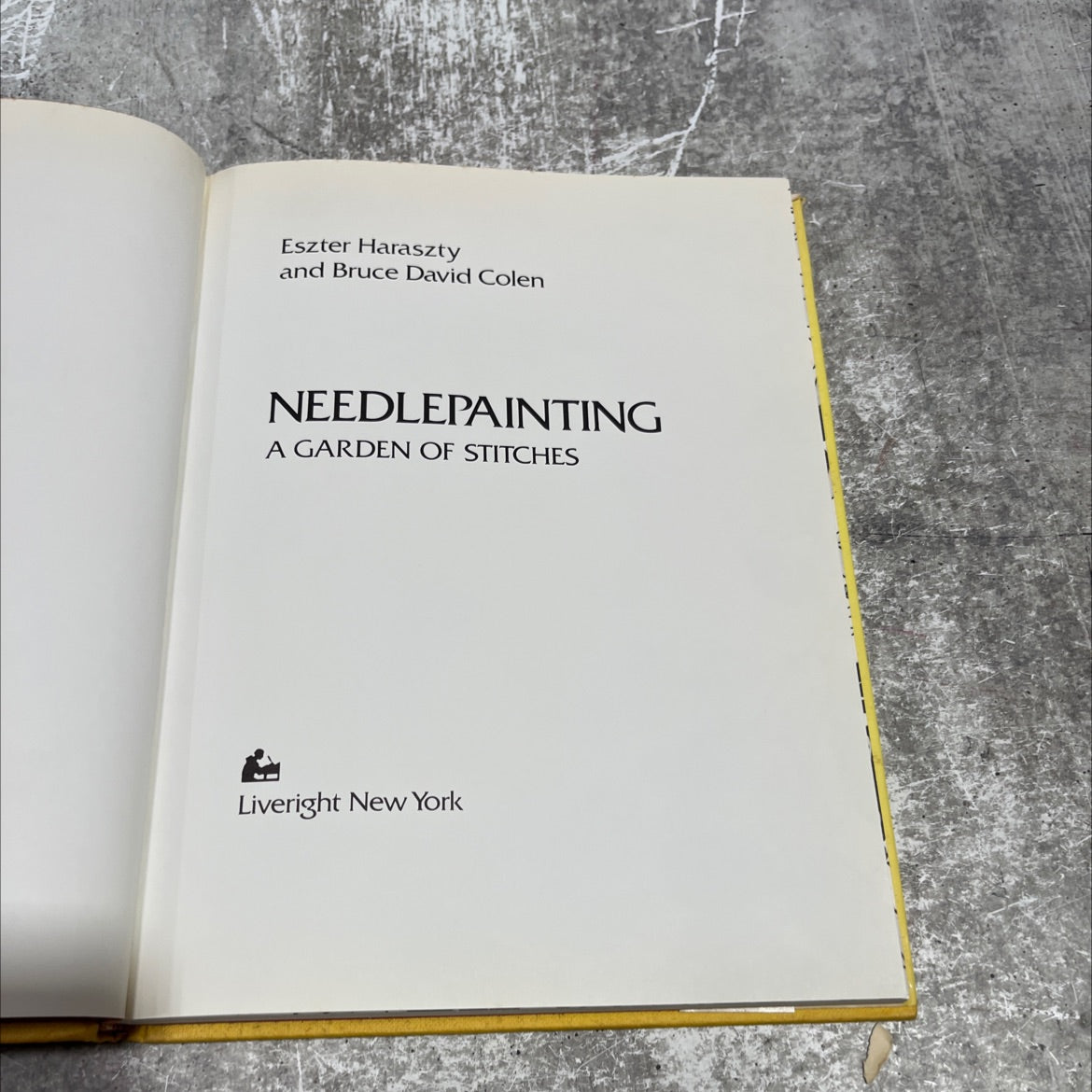 needlepainting a garden of stitches book, by Eszter Haraszty and Bruce David Colen, 1974 Hardcover image 2