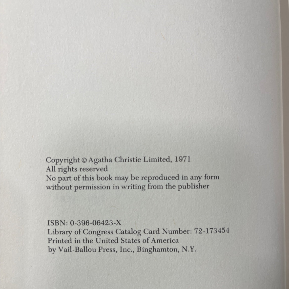 nemesis book, by agatha christie, 1971 Hardcover image 3