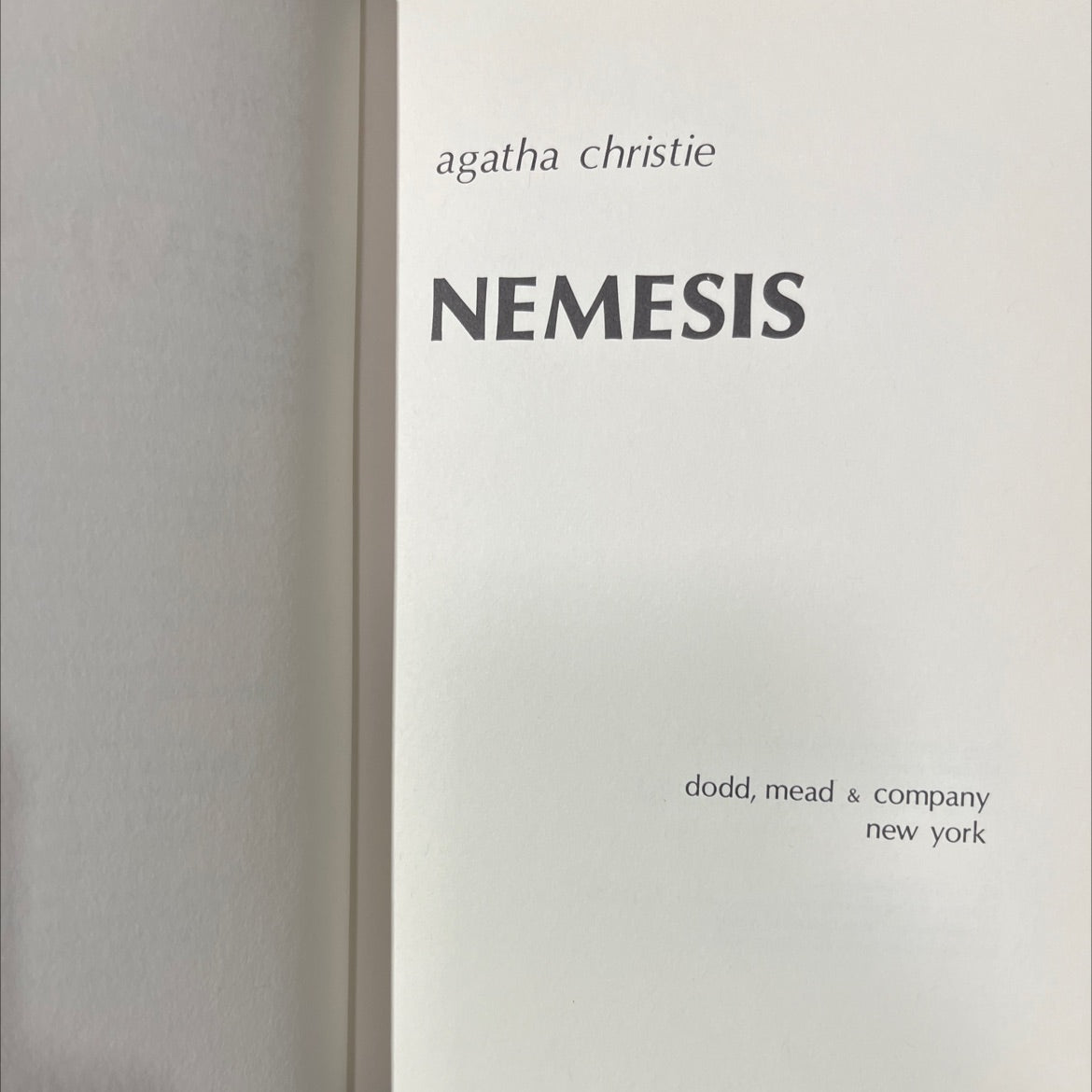 nemesis book, by agatha christie, 1971 Hardcover image 2