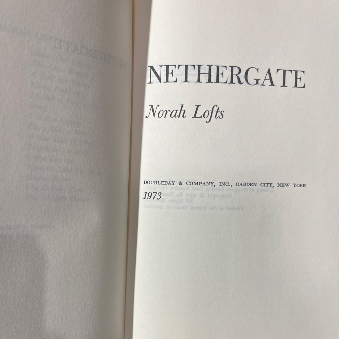 nethergate book, by Norah Lofts, 1973 Hardcover image 2