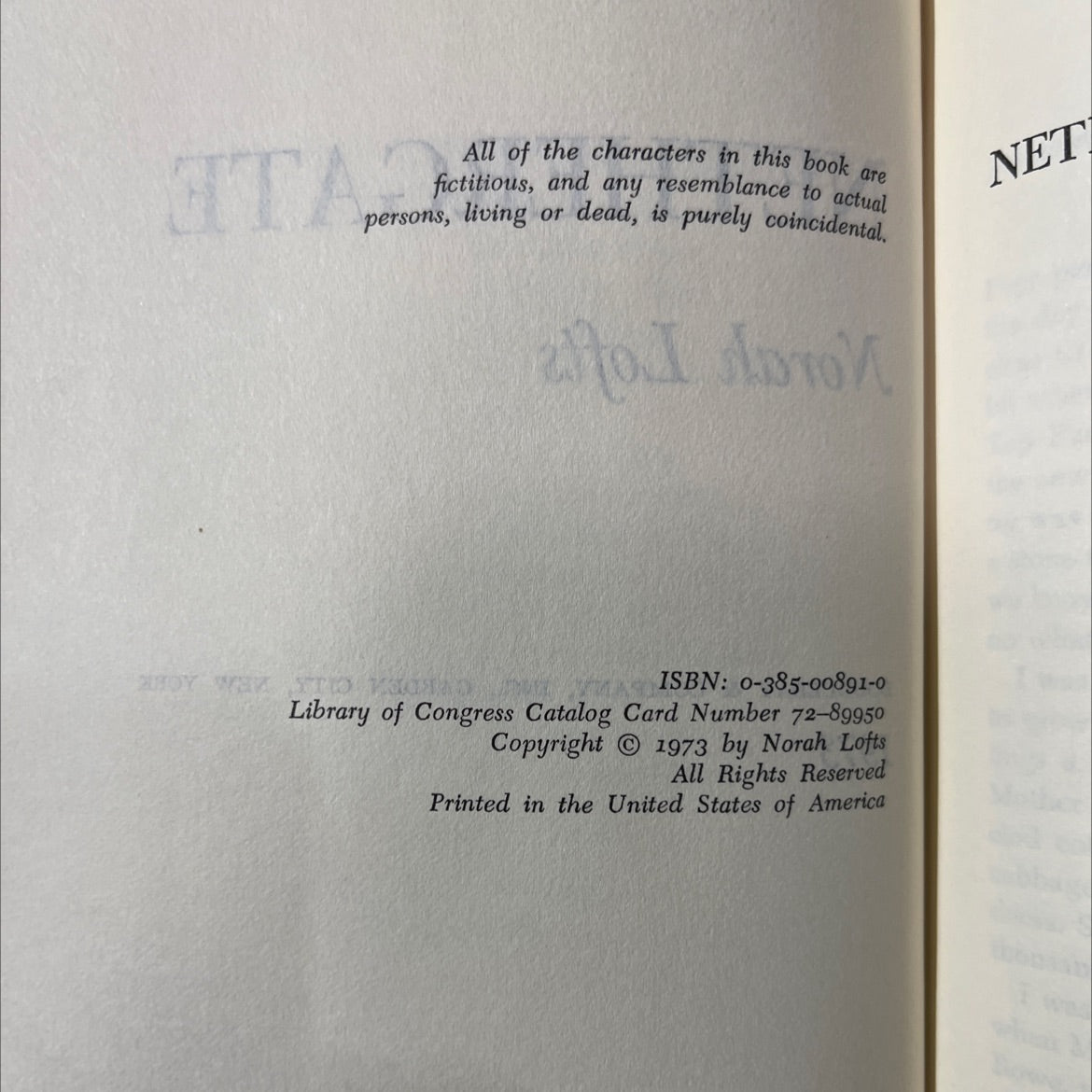nethergate book, by Norah Lofts, 1973 Hardcover image 3