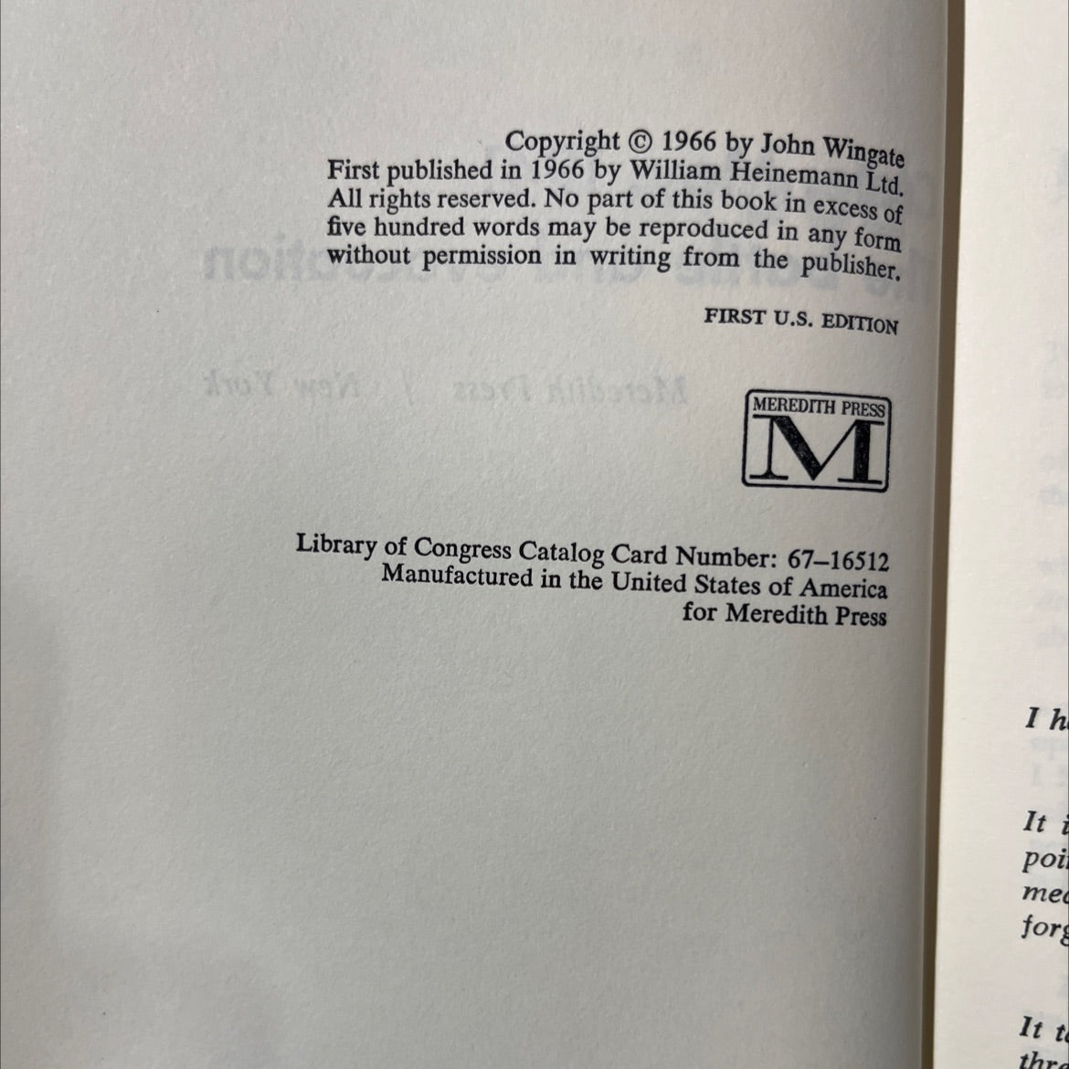 never so proud book, by john wingate, 1966 Hardcover image 3