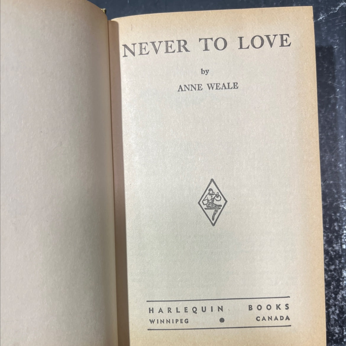 never to love book, by anne weale, 1970 Hardcover image 2
