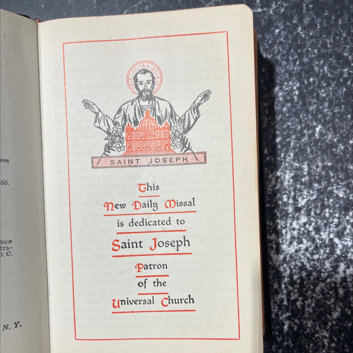 new daily missal book, by unknown, 1957 Leather image 2
