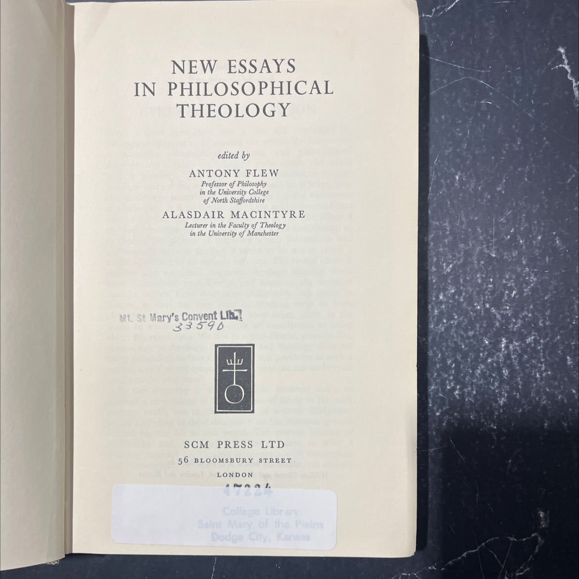 new essays in philosophical theology book, by antony flew, alasdair macintyre, 1958 Hardcover image 2