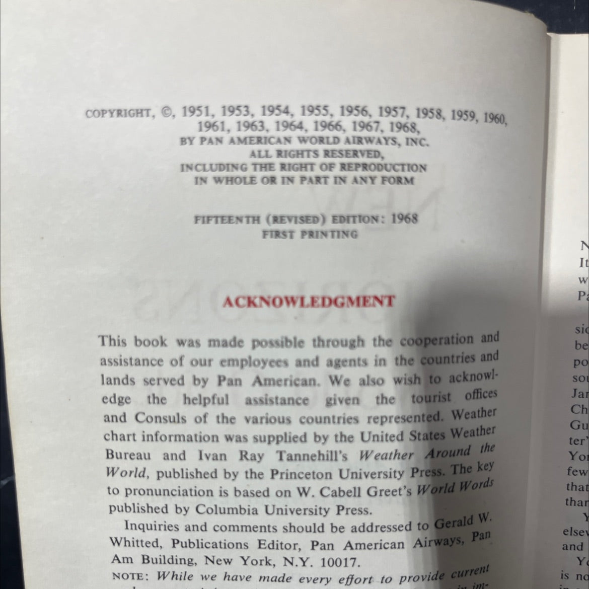 new horizons world guide book, by gerald w. whitted, 1968 Hardcover image 3