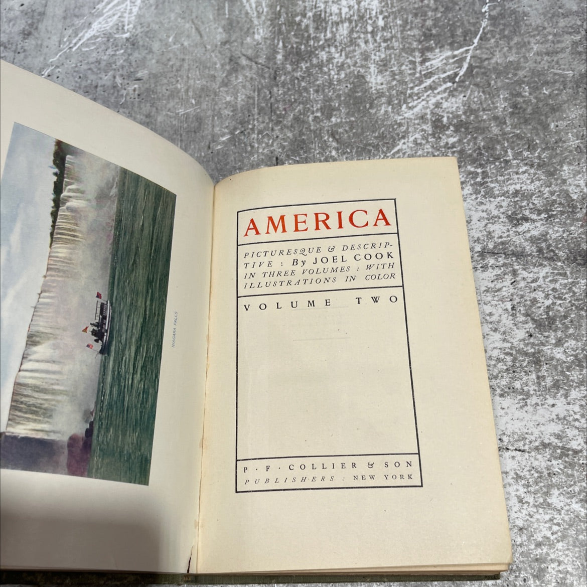 niagara falls america picturesque & descriptive book, by joel cook, 1900 Hardcover image 2