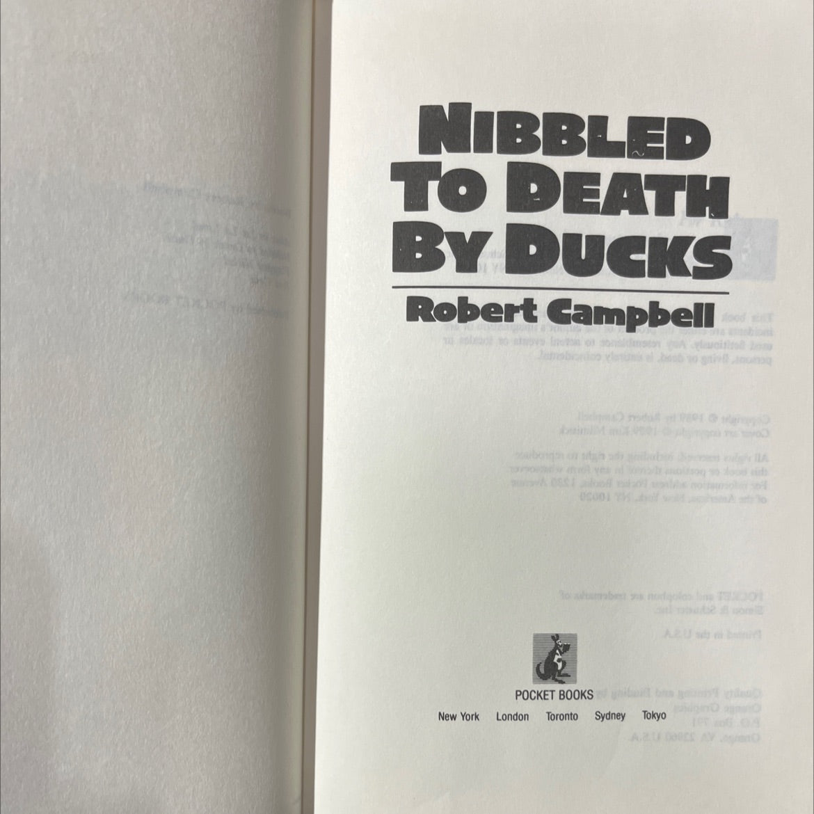 nibbled to death by ducks book, by Robert Campbell, 1989 Hardcover image 2