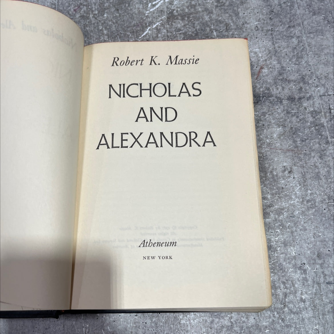 nicholas and alexandra book, by Robert K. Massie, 1967 Hardcover image 2
