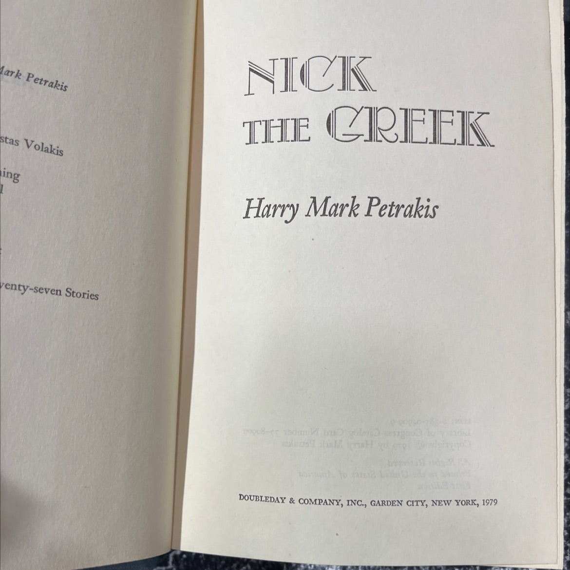 nick the creek book, by harry mark petrakis, 1979 Hardcover image 2