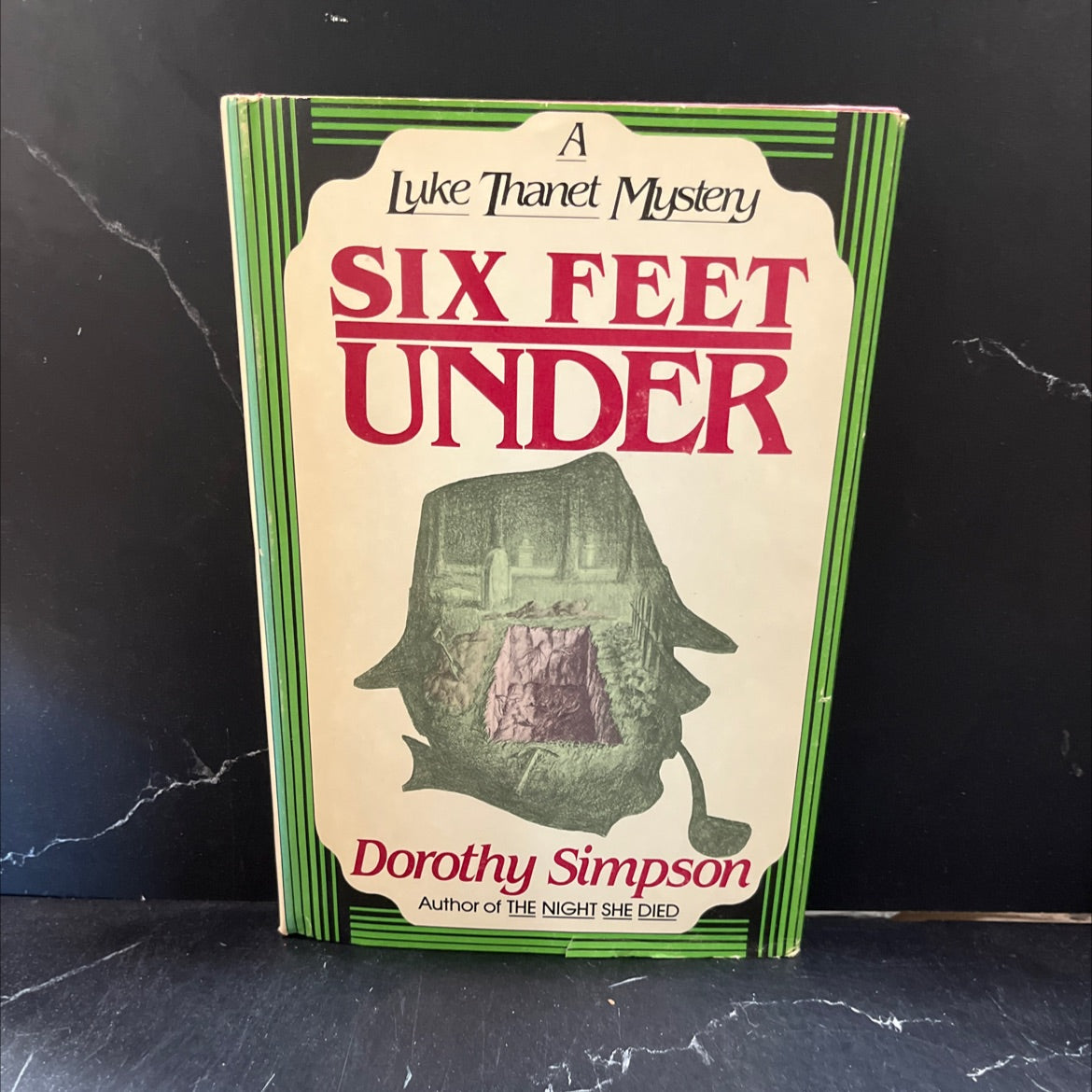 night she died six feet under book, by Dorothy Simpson, 1982 Hardcover image 1