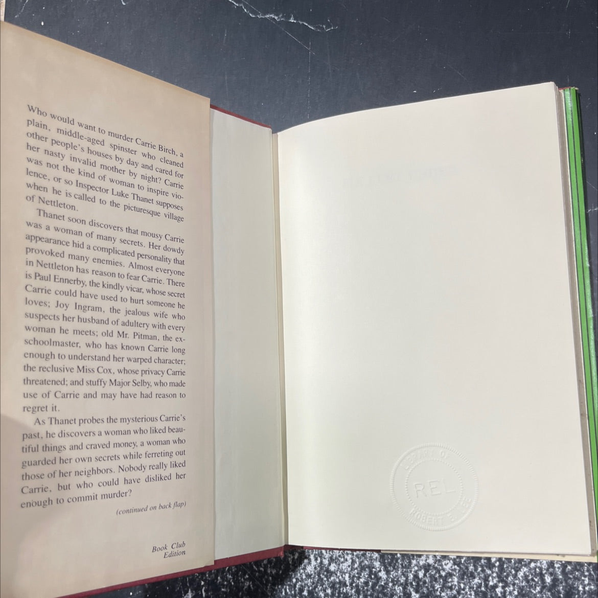 night she died six feet under book, by Dorothy Simpson, 1982 Hardcover image 4