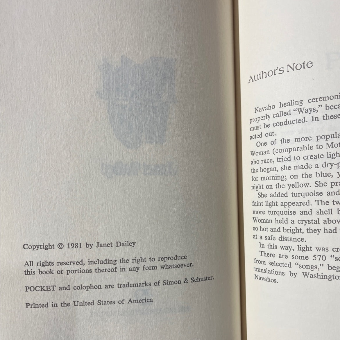 night way book, by janet dailey, 1981 Hardcover image 3