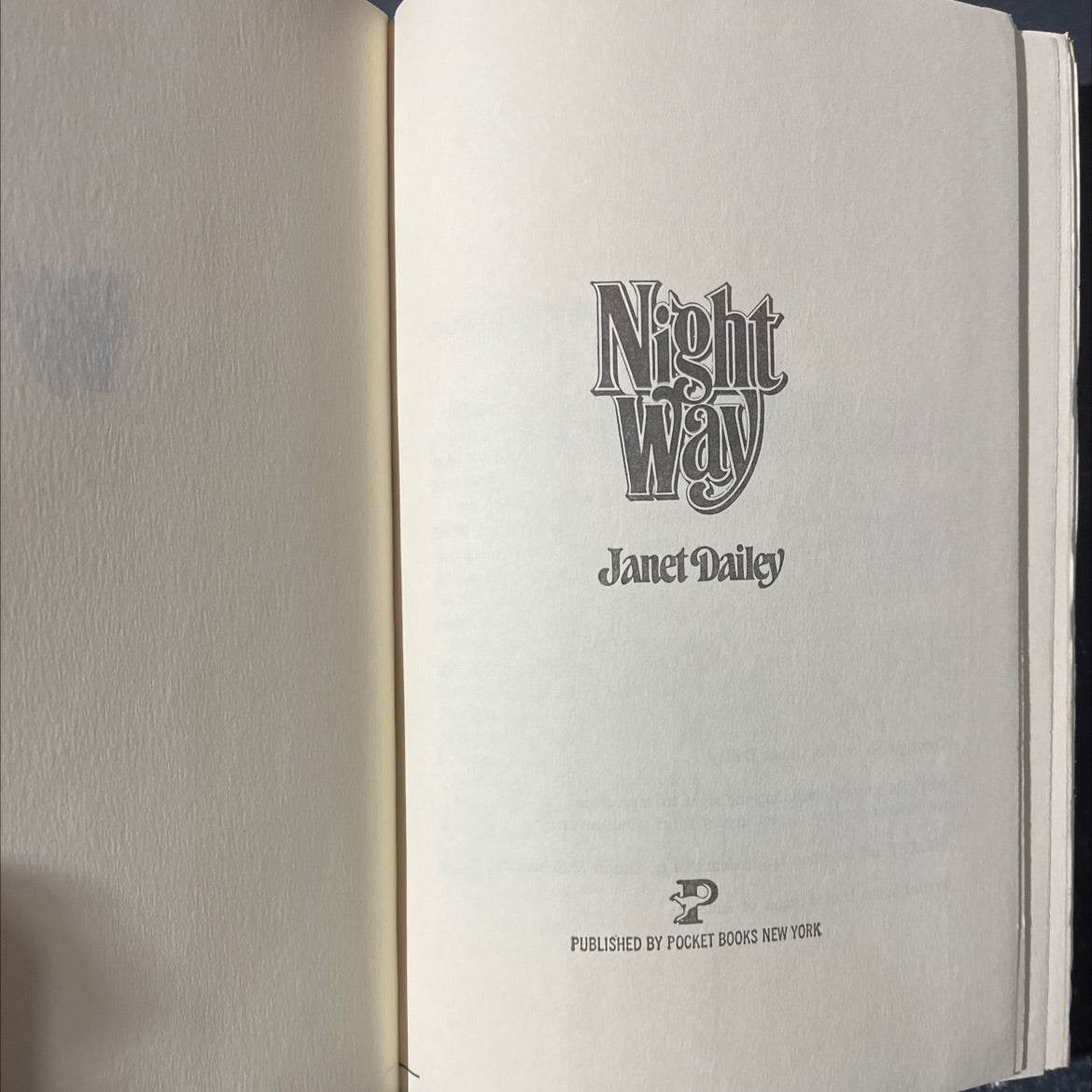 night way book, by janet dailey, 1981 Hardcover image 2