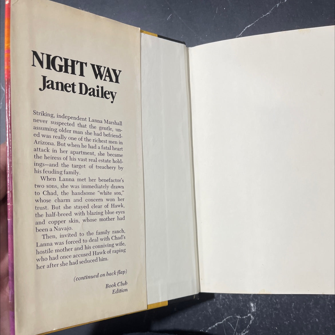 night way book, by janet dailey, 1981 Hardcover image 4
