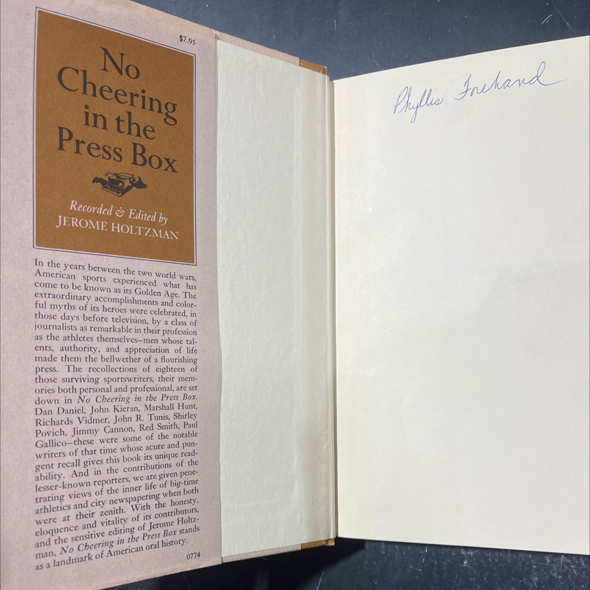 no cheering in the press box book, by Jerome Holtzman, 1974 Hardcover image 4