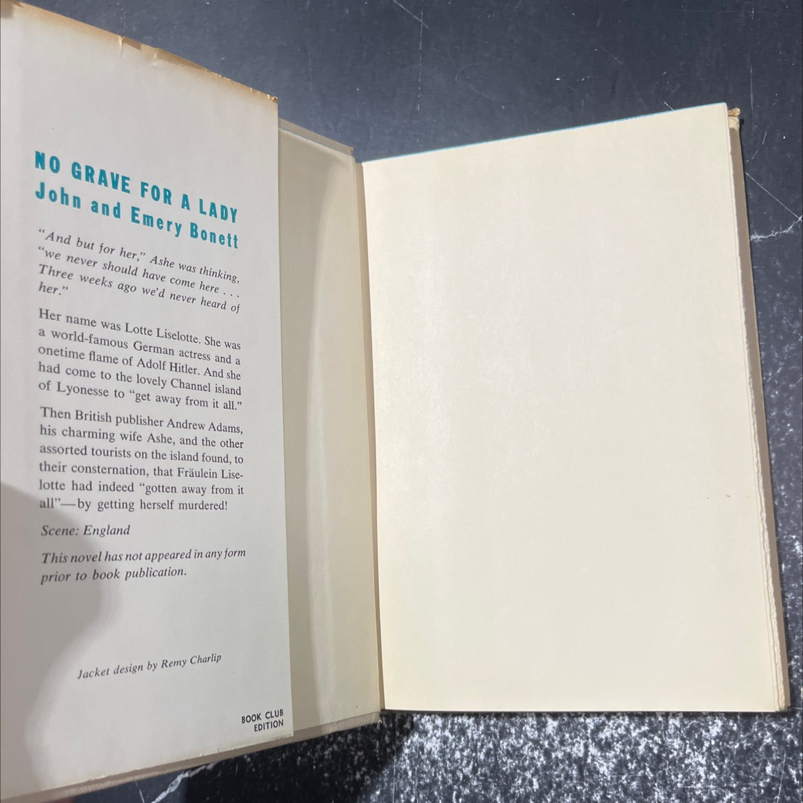 no grave for a lady book, by john and emery bonett, 1959 Hardcover image 4