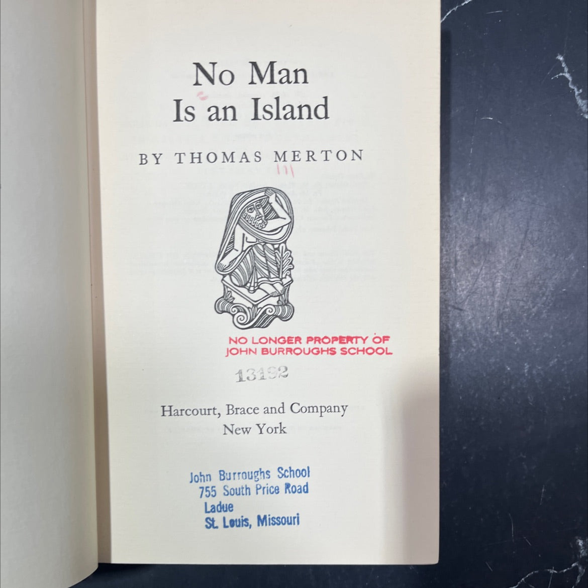 no man is an island book, by thomas merton, 1955 Hardcover image 2