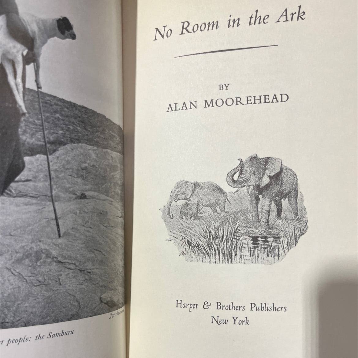 no room in the ark book, by alan moorehead, 1959 Hardcover image 2