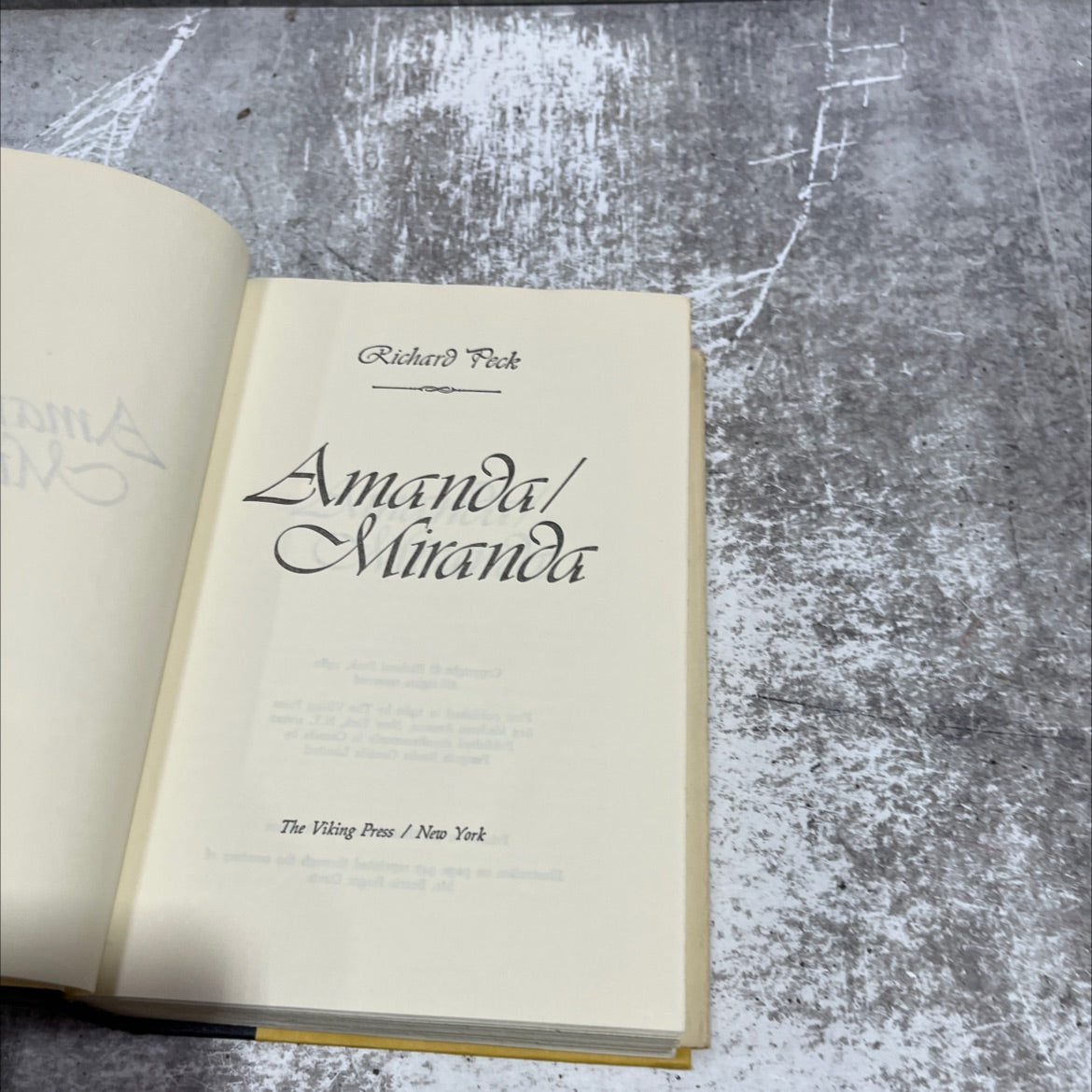 noamanda! miranda book, by Richard Peck, 1980 Hardcover image 2