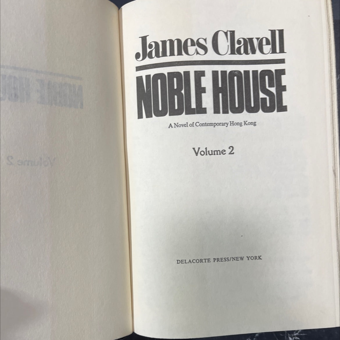 noble house book, by James Clavell, 1981 Hardcover image 2