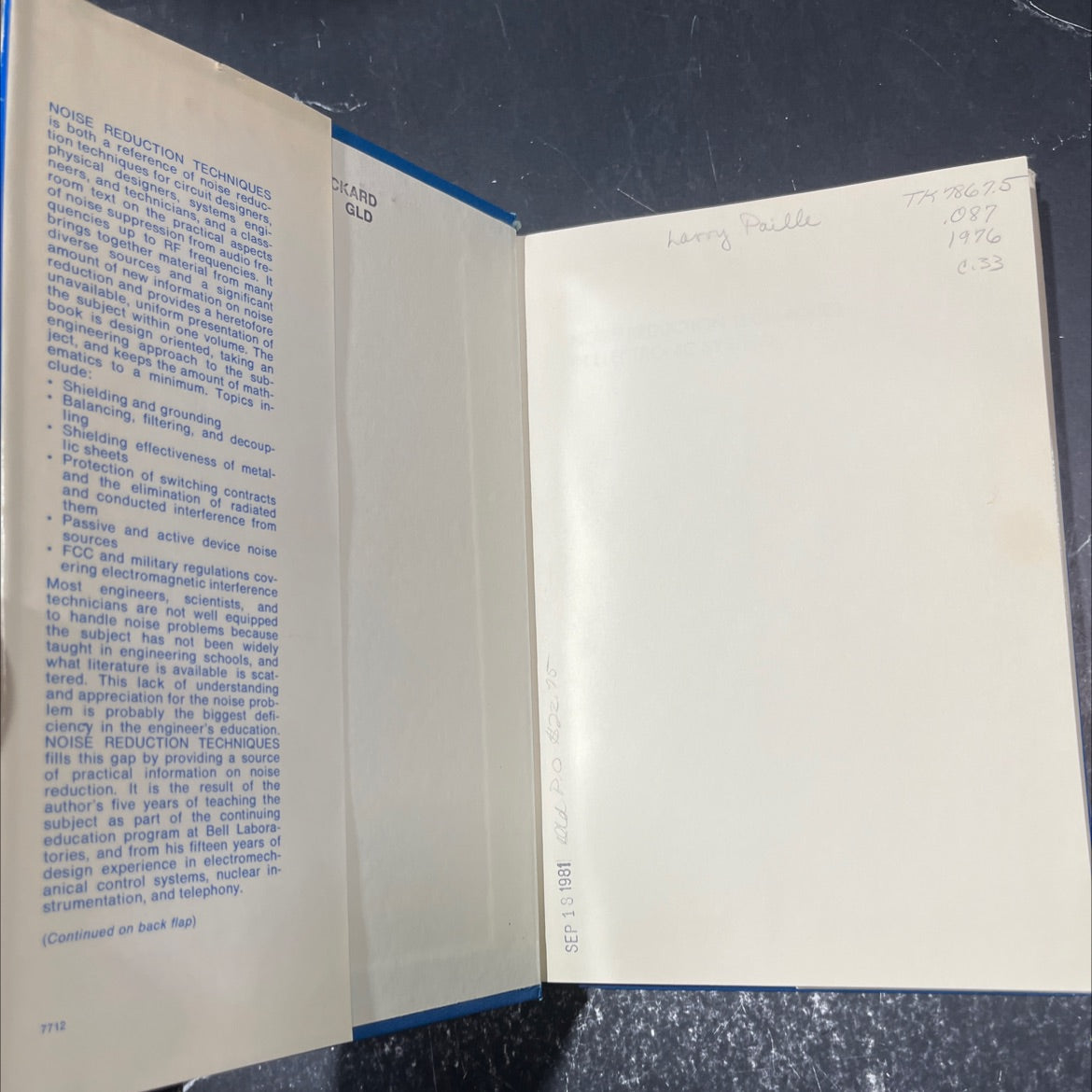 noise reduction techniques in electronic systems book, by Henry W. Ott, 1976 Hardcover image 4