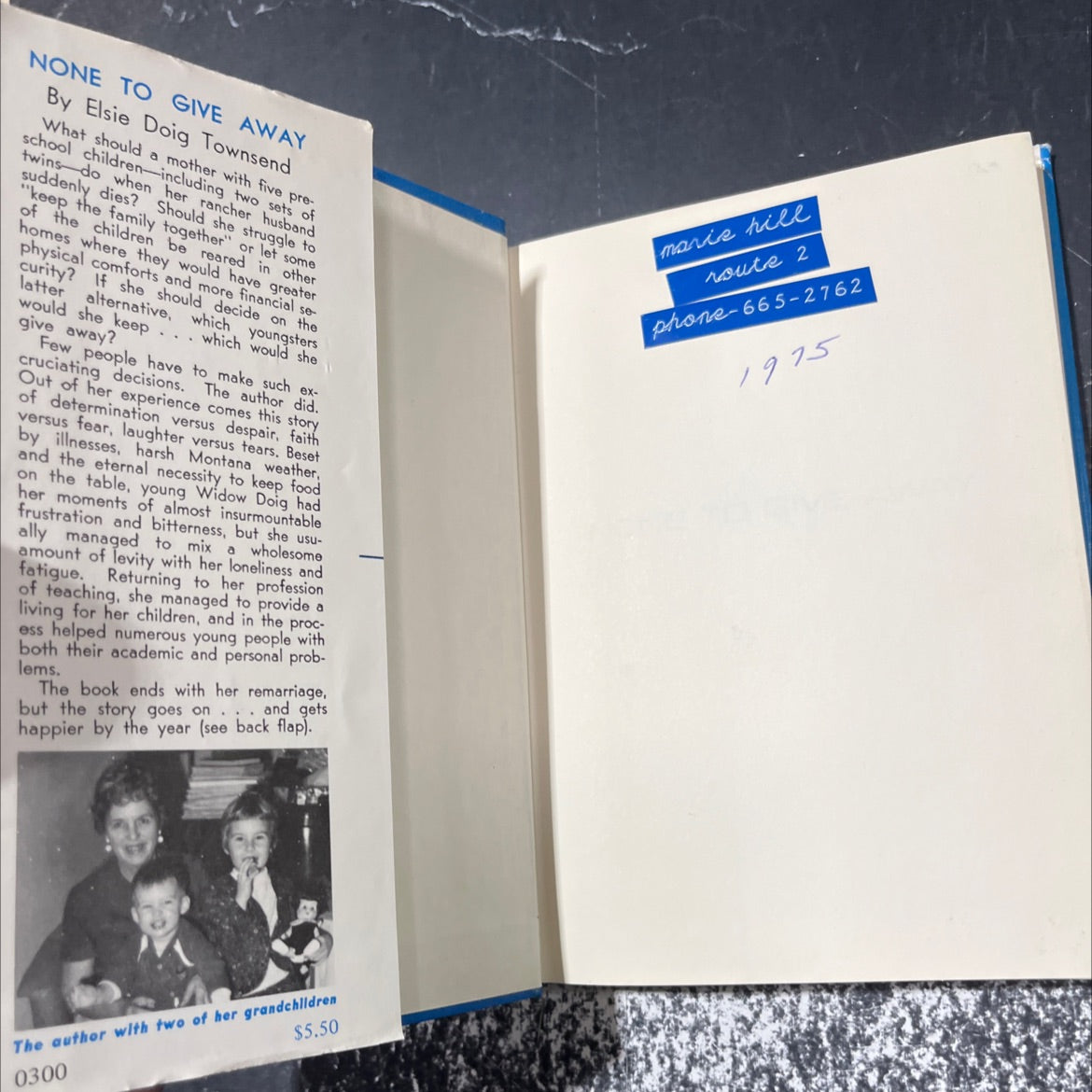 none to give away book, by elsie doig townsend, 1970 Hardcover image 4