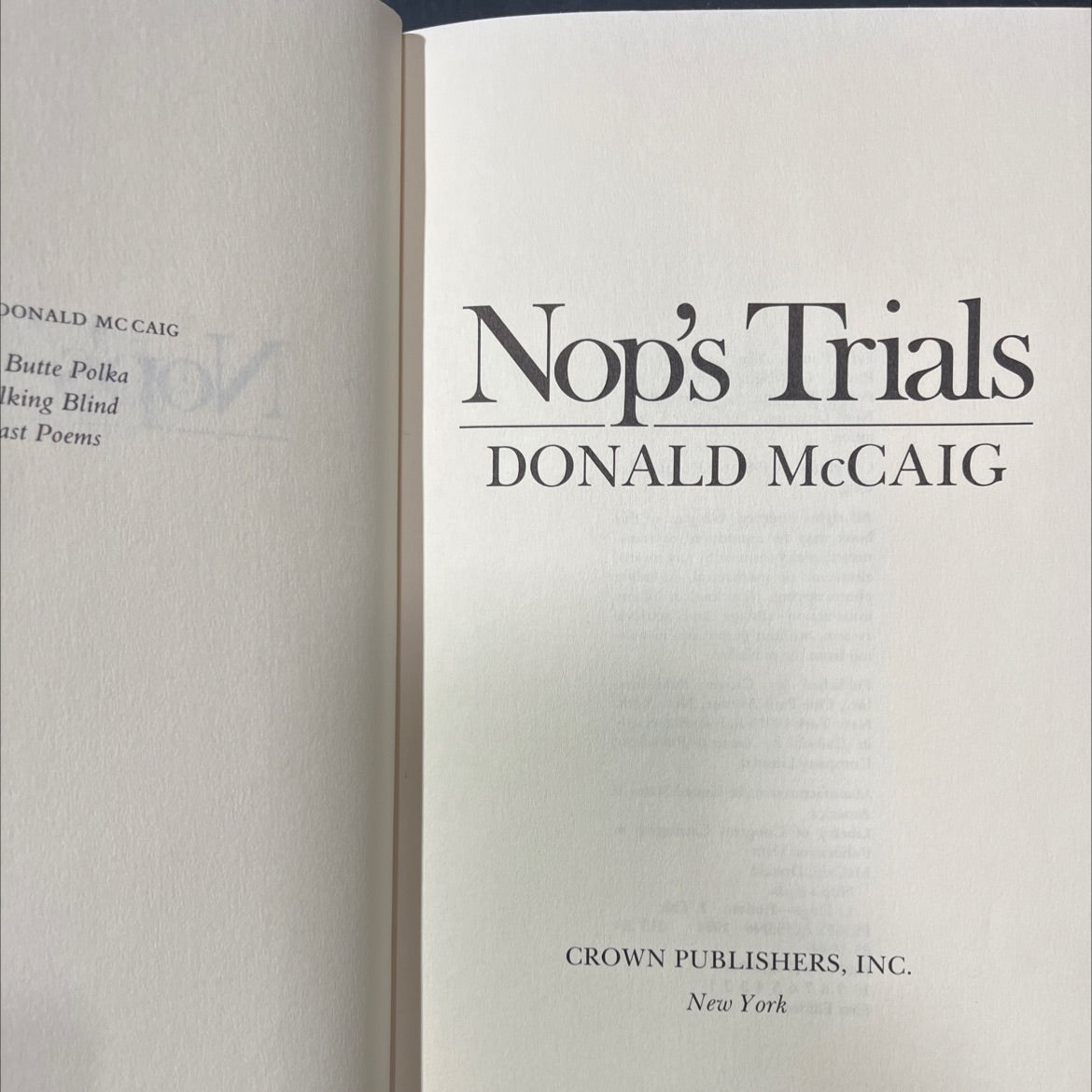nop's trials book, by donald mccaig, 1984 Hardcover image 2