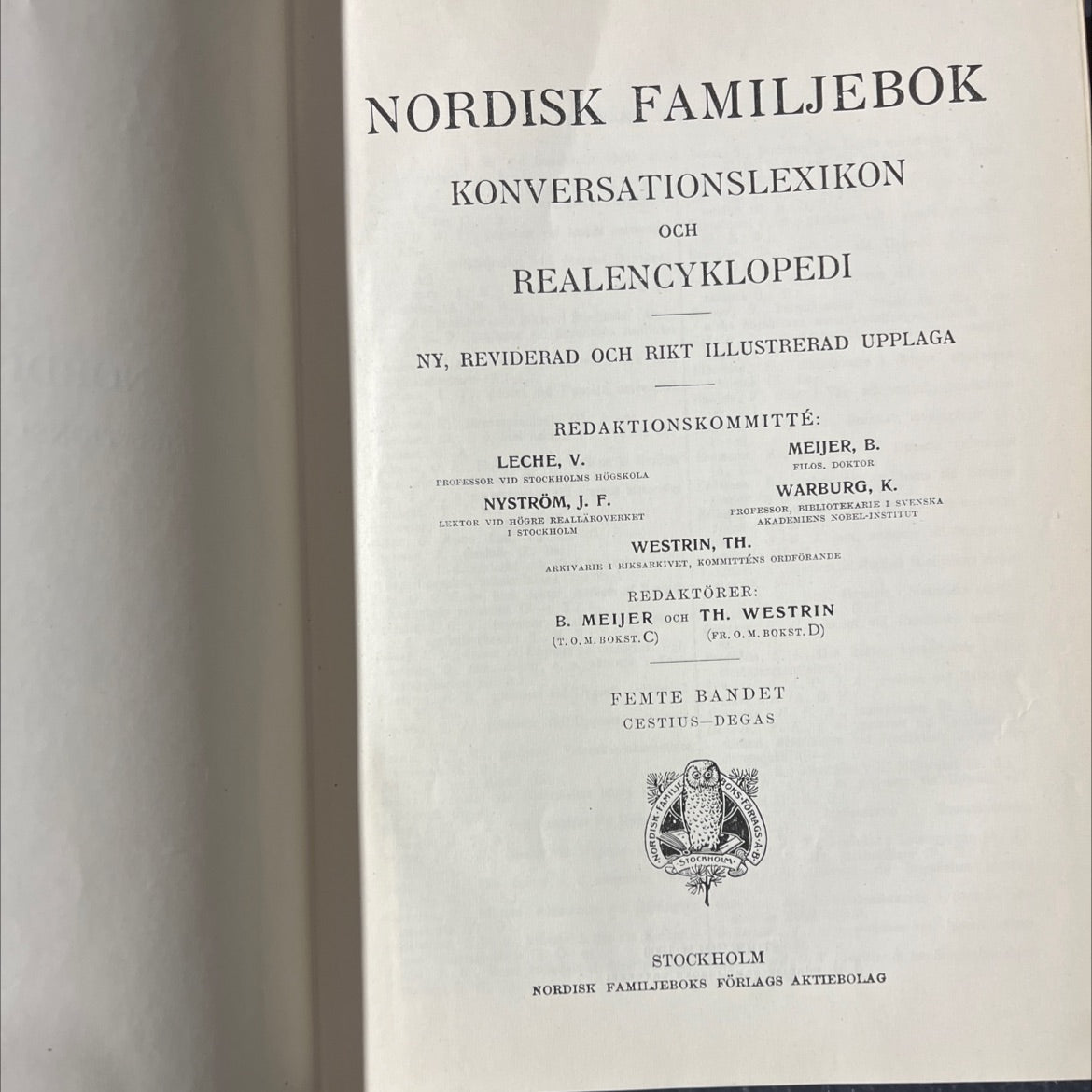 nordisk familjebok konversationslexikon och realencyklopedi book, by B. Meijer, V. Leche, J. F. Nyström, K. Warburg, image 2